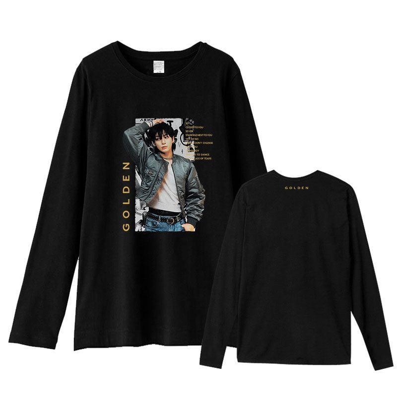GOLDEN JUNGKOOK MERCH  SHIRT 100% COTTON (black/white)