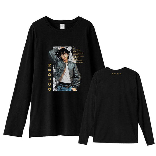 GOLDEN JUNGKOOK MERCH  SHIRT 100% COTTON (black/white)