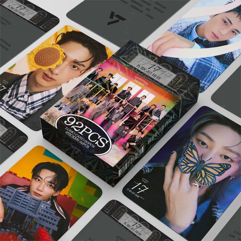 SEVENTEEN MERCH 17 Is Right Here92 PIECES KIT (60 PHOTOCARDS + 32 STICKERS)