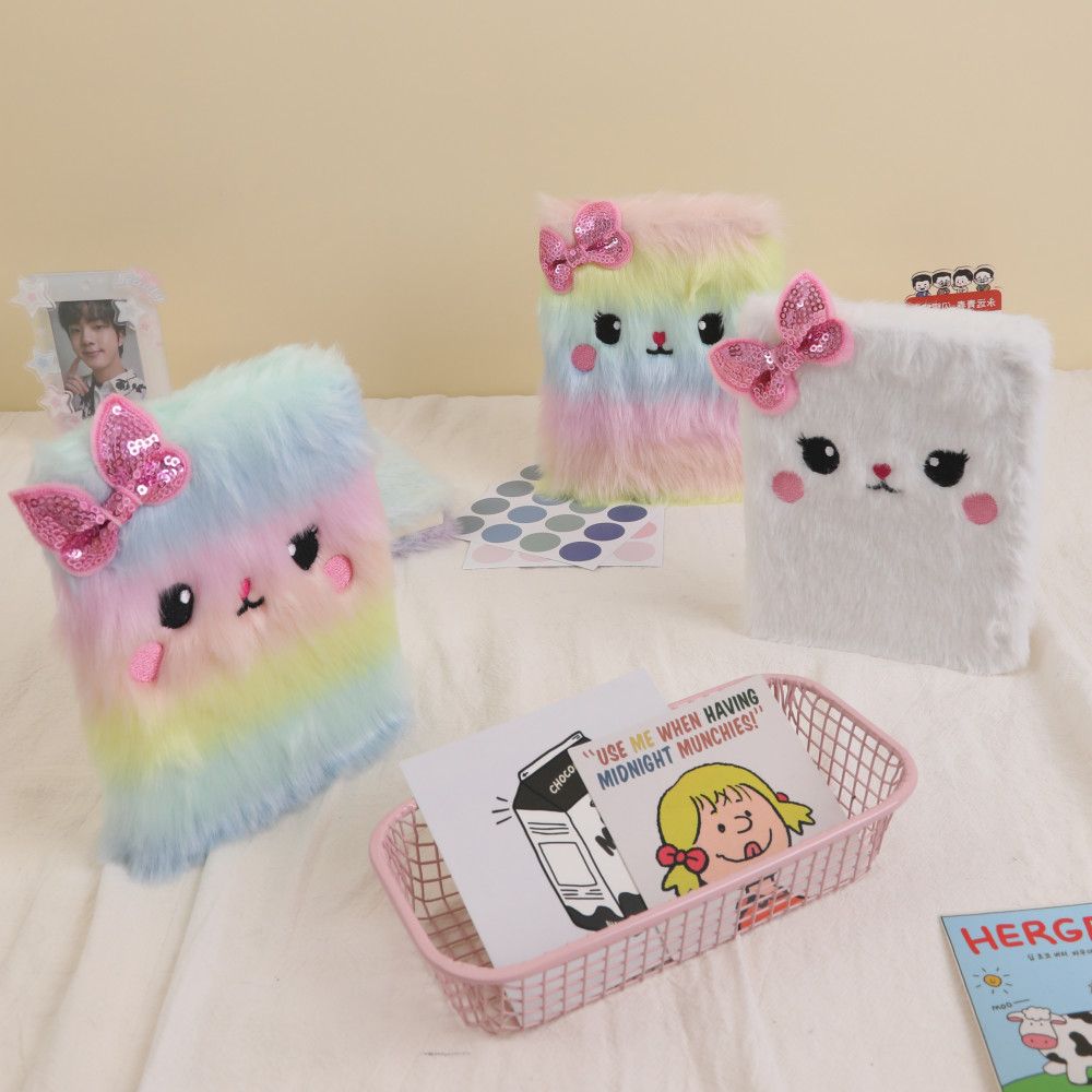 KAWAII NOTEBOOK WITH PLUSH COVER
