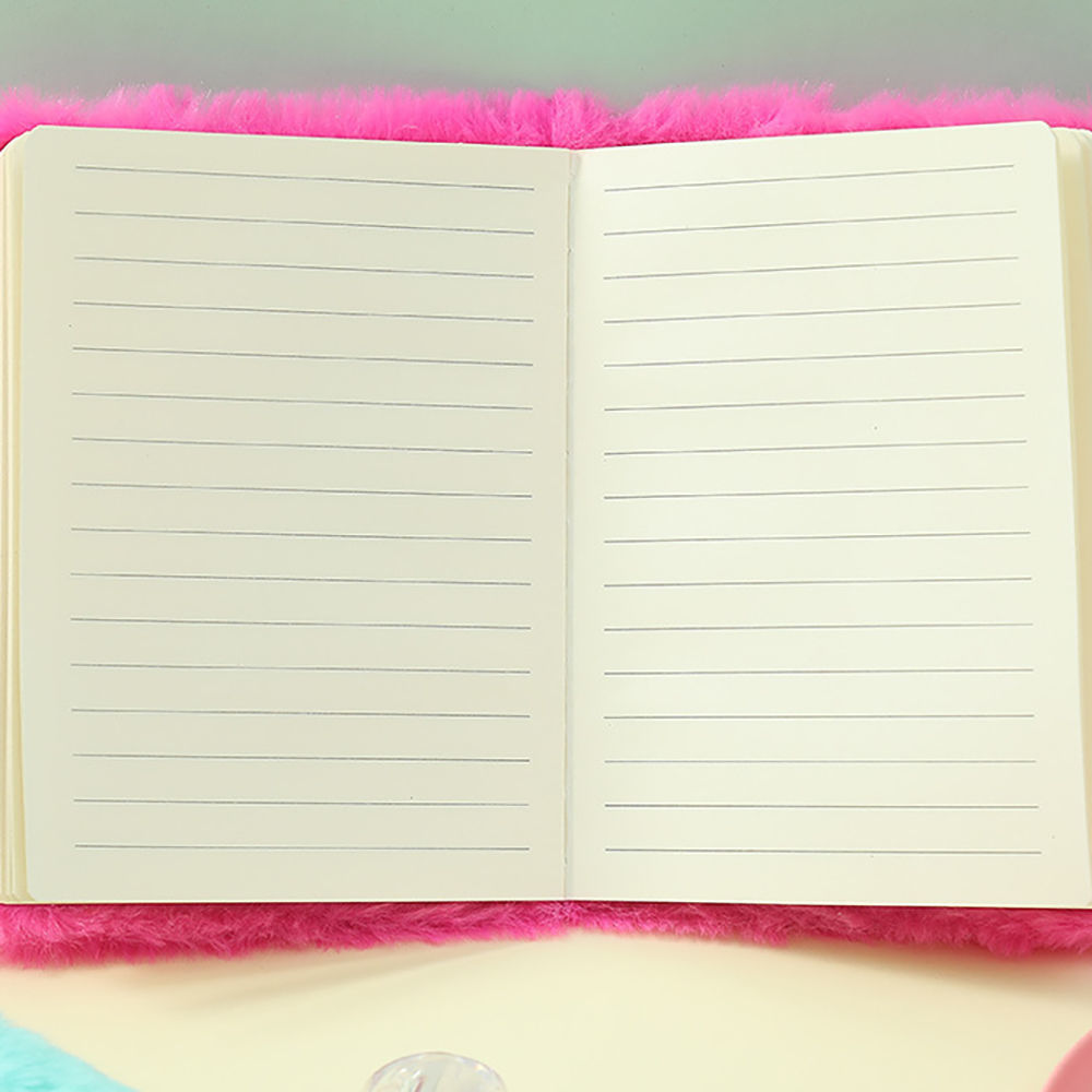 KAWAII NOTEBOOK WITH PLUSH COVER