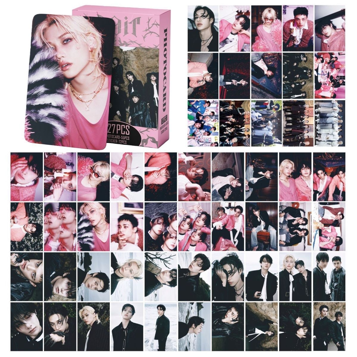 STRAY KIDS MERCH PHOTOCARDS 127 PCS DO IT (55 CARDS + 72 STICKERS)