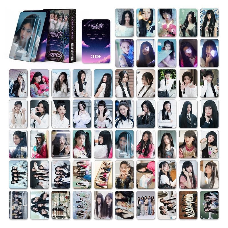 ILLIT SUPER REAL ME PHOTOCARDS 92 PCS(60 CARDS+ 32 STICKERS)