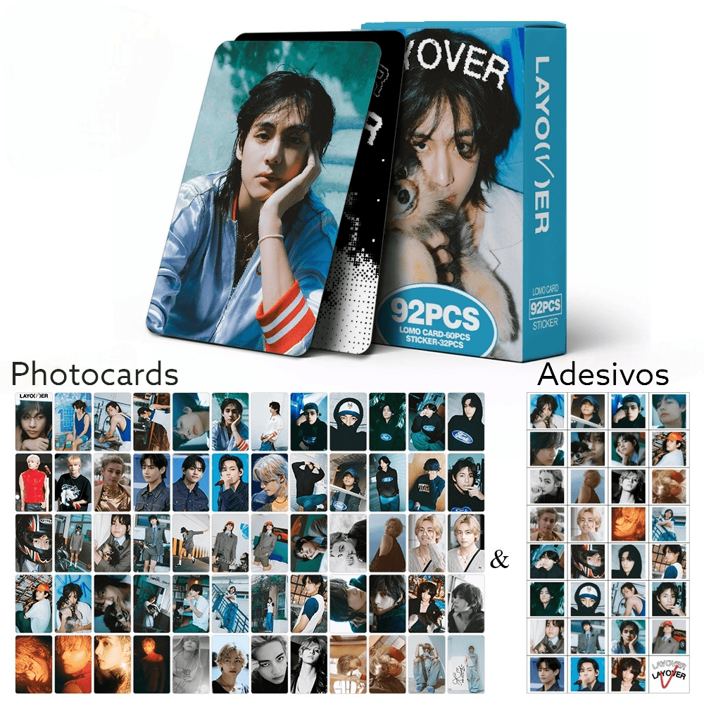 PHOTOCARDS V LAYOVER 92 PCS (60 PHOTOCARDS + 32 STICKERS)